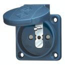 Socket with hinged lid, IPX4, type E